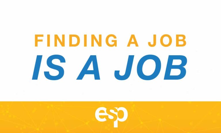 Finding a job is a job from ESP IT Website Banner