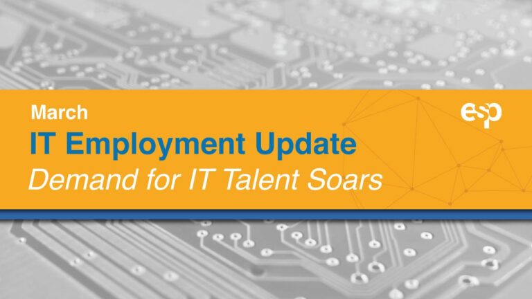 IT Employment update for March from ESP IT Website Banner